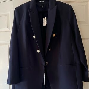 Express navy blazer with gold buttons